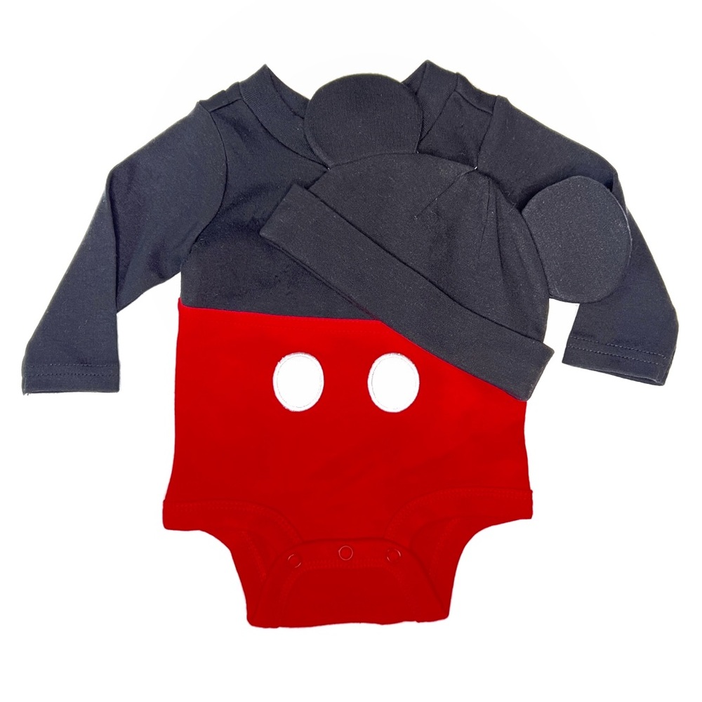 Walt Disney Mickey Mouse Onesie & Matching Hat NWOT